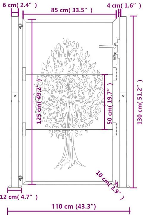 Produktbild vidaXL Gartentor