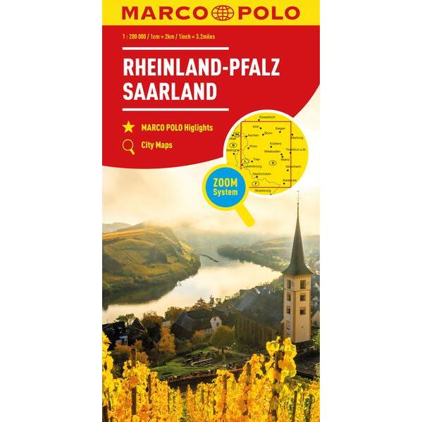 Marco Polo Regionalkarte Deutschland 10 Rheinland-Pfalz, Saarland 1:200.000 (Deutsch, Französisch, Englisch), Sonstige L...