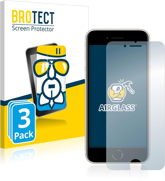 BROTECT Film de vitre blindée AirGlass (3 pièce(s), Apple iPhone SE (3ème génération))