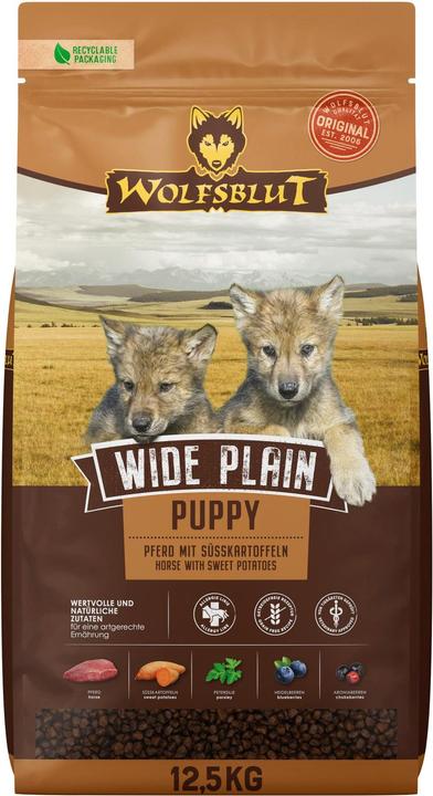 Wolfsblut Nourriture sèche Dog Wide Plain Puppy, 12.5 kg (Chiot + chaton, 1 pcs, 12500 g)