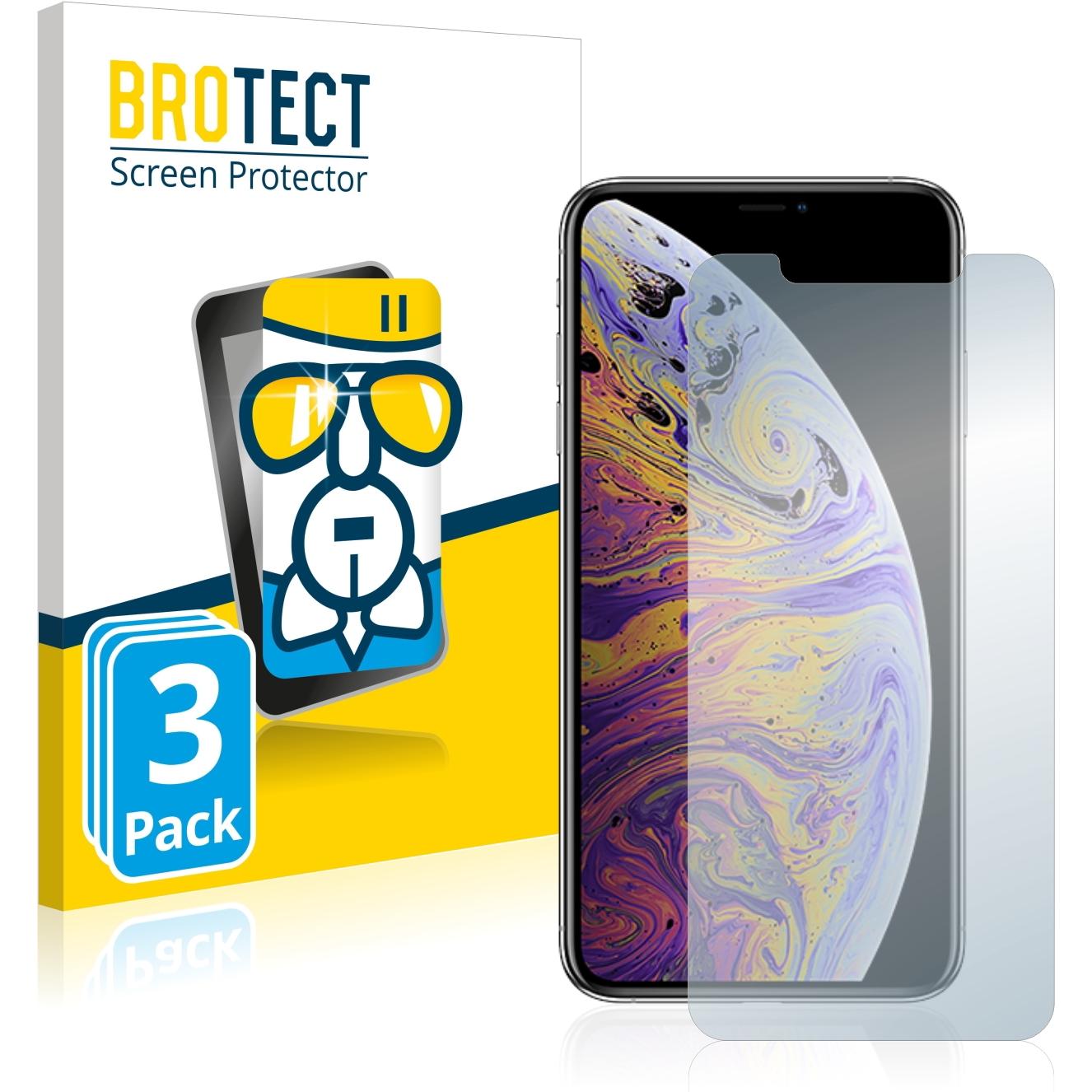 Thumbnail - BROTECT AirGlass Panzerglasfolie (3 Stück, Apple iPhone XS Max), Smartphone Schutzfolie, Transparent