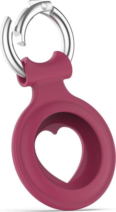 Productafbeelding Screenguard Apple Airtag Liquid Silikon Heart Case mit Anhänger