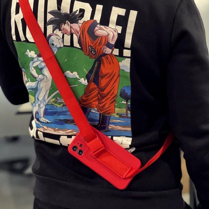 Produktbild Hurtel Rope Case Silikon Lanyard Cover Geldbörse Lanyard Strap für Xiaomi Redmi 10 Marineblau (Xiaomi Redmi 10)