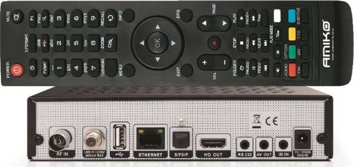 Actual product image Amiko HD8265+ Combo (DVB-S2, DVB-C/T2, CI Shaft)