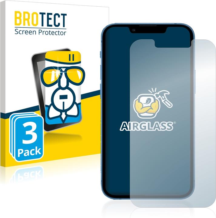 Produktbild BROTECT AirGlass Panzerglasfolie (3 Stück, Apple iPhone 13 mini)