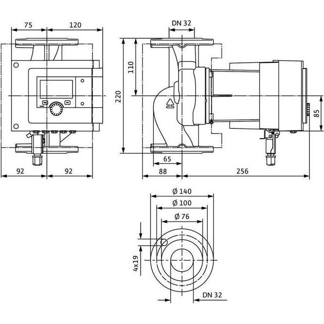 Thumbnail - Wilo, Wasserpumpe, Nassläufer-Premium-Smart-Pumpen Stratos MAXO 32/0,5-8 PN6/10,DN32,133W (Durchlaufpumpe)