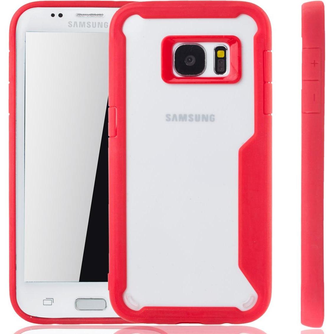 König Design Handyhülle für Samsung Galaxy S7 Edge Schutzcase Backcover Bumper Etuis Case Rot (Samsung Galaxy S7 Edge), ...