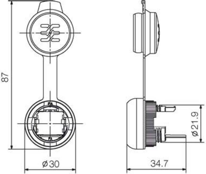 Produktbild Weidmüller Buchsenstecker IP65 USB