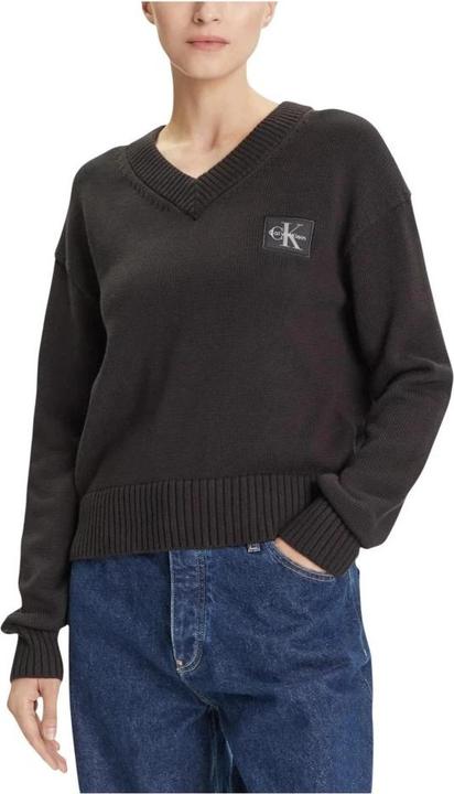 Image du produit Calvin Klein Jeans Pull col V avec badge brodé CK (S)