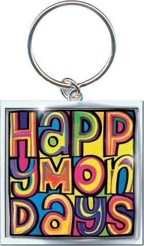 Actual product image Happy Mondays Dayglo Photo Print Logo Keyring