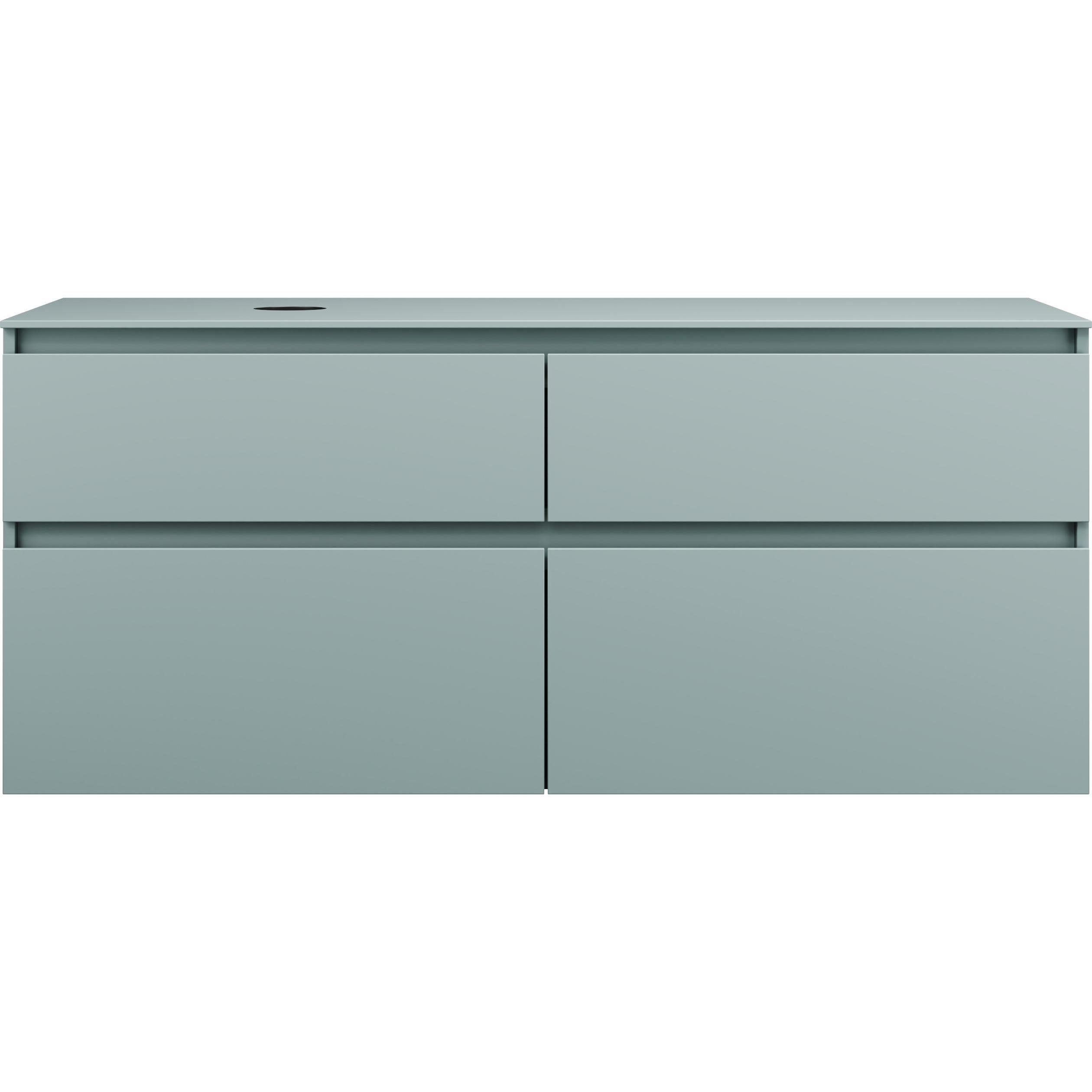 burgbad, Waschbeckenunterschrank, Lin20 Waschtischunterschrank inklusive Konsolenplatte,Beckenausschnitt links, 4 Auszüg...