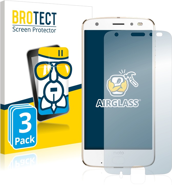 Actual product image BROTECT AirGlass Glass (3 Piece, Motorola Moto Z2 Force)
