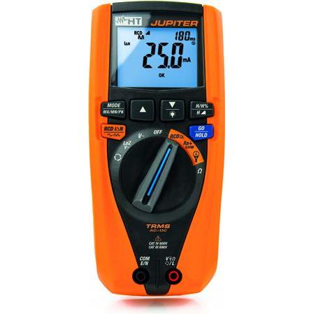 HT Instruments, Multimetro, Multimetro portatile digitale JUPITER Calibrato su: ISO CAT IV 600 V, CAT III 690 V An (CAT IV 600V, CAT III 690V)