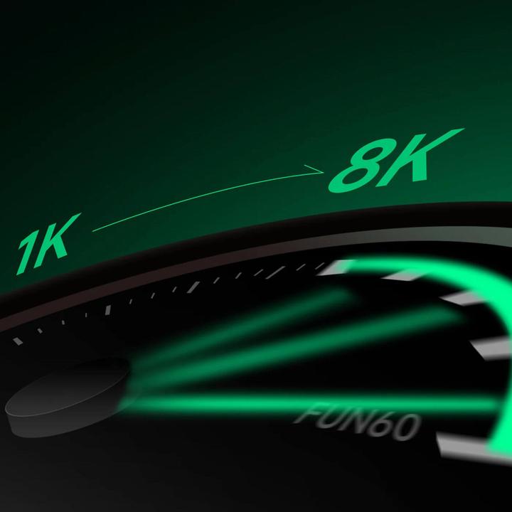 Actual product image Akko MonsGeek FUN60 Pro Wireless Gaming-Tastatur, RGB, Glare Magnetic Switch – weiss, ANSI (US) (US, Cable, Wireless)