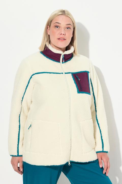 Produktbild Ulla Popken Teddy-Fleecejacke, Stehkragen, 2-Wege-Zipper (56)