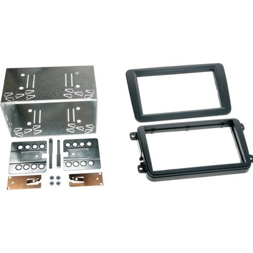ACV, Installazione autoradio, 391320-10 Pannello radio Seat / Skoda / VW, gomma touch (2 DIN)