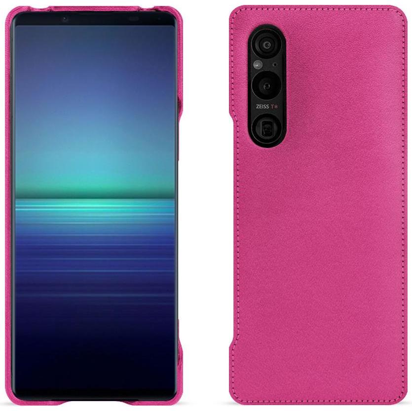 Noreve Lederschutzhülle (Sony Xperia 1 V), Smartphone Hülle, Rosa