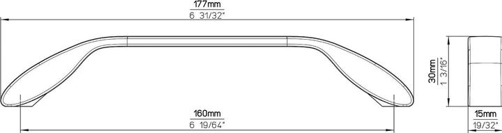 Produktbild Siro Griff Idaia Möbelgriff 160 x 177 mm Schubladengriff ZN anthrazit glänzend