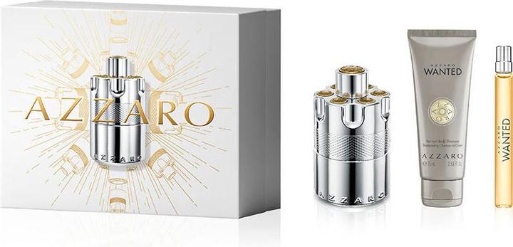 Actual product image Azzaro Wanted EDP Gift Set 100 ml. EDP miniature 10 ml and shower gel 75 ml 100ml (Perfume set)