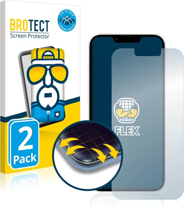 BROTECT Full-Cover Displayschutz (2 Stück, Apple iPhone 13)