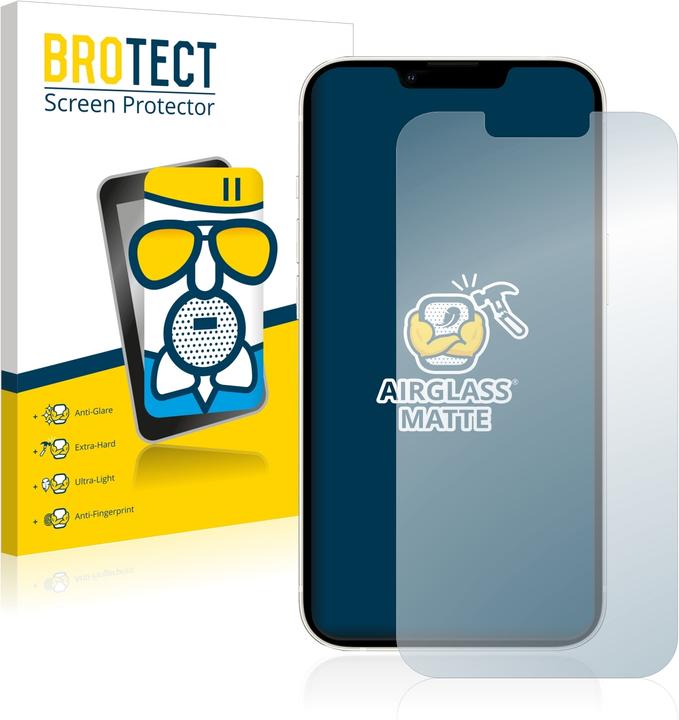 Produktbild BROTECT AirGlass Panzerglasfolie Matt (1 Stk., Apple iPhone 13)