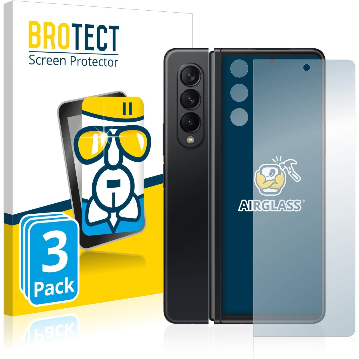 BROTECT AirGlass Panzerglasfolie (3 Stück, Samsung Galaxy S21), Smartphone Schutzfolie, Transparent