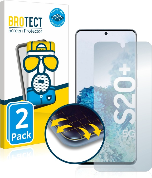 Productafbeelding BROTECT Volledige bedekking Matte Scherm Beschermer (2 Stuk, Samsung Galaxy S20 5G)