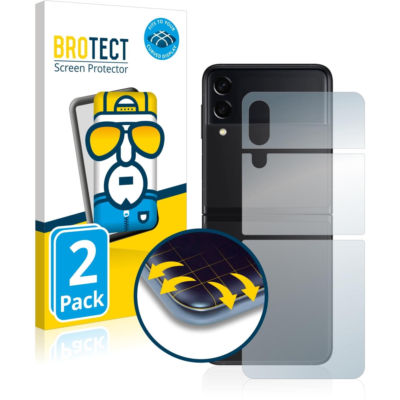 BROTECT Full-Cover Displayschutz (2 Stück, Samsung Galaxy S21), Smartphone Schutzfolie, Transparent