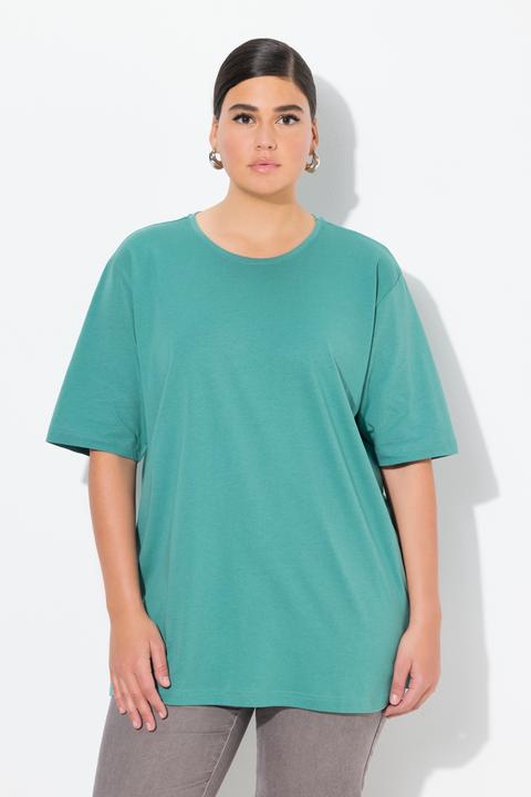 Actual product image Ulla Popken Basic Round Neck Short Sleeve Relaxed Fit Tee (46, 48)