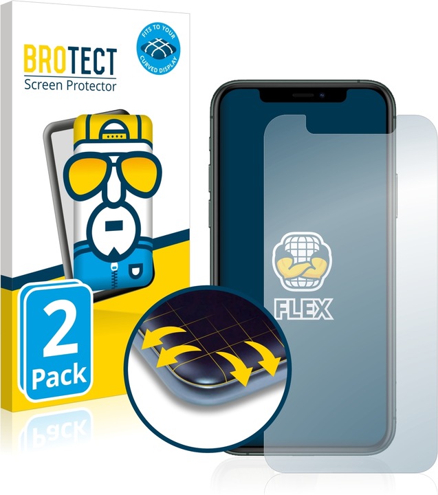 Produktbild BROTECT Full-Cover Displayschutz (2 Stück, Apple iPhone 11 Pro)