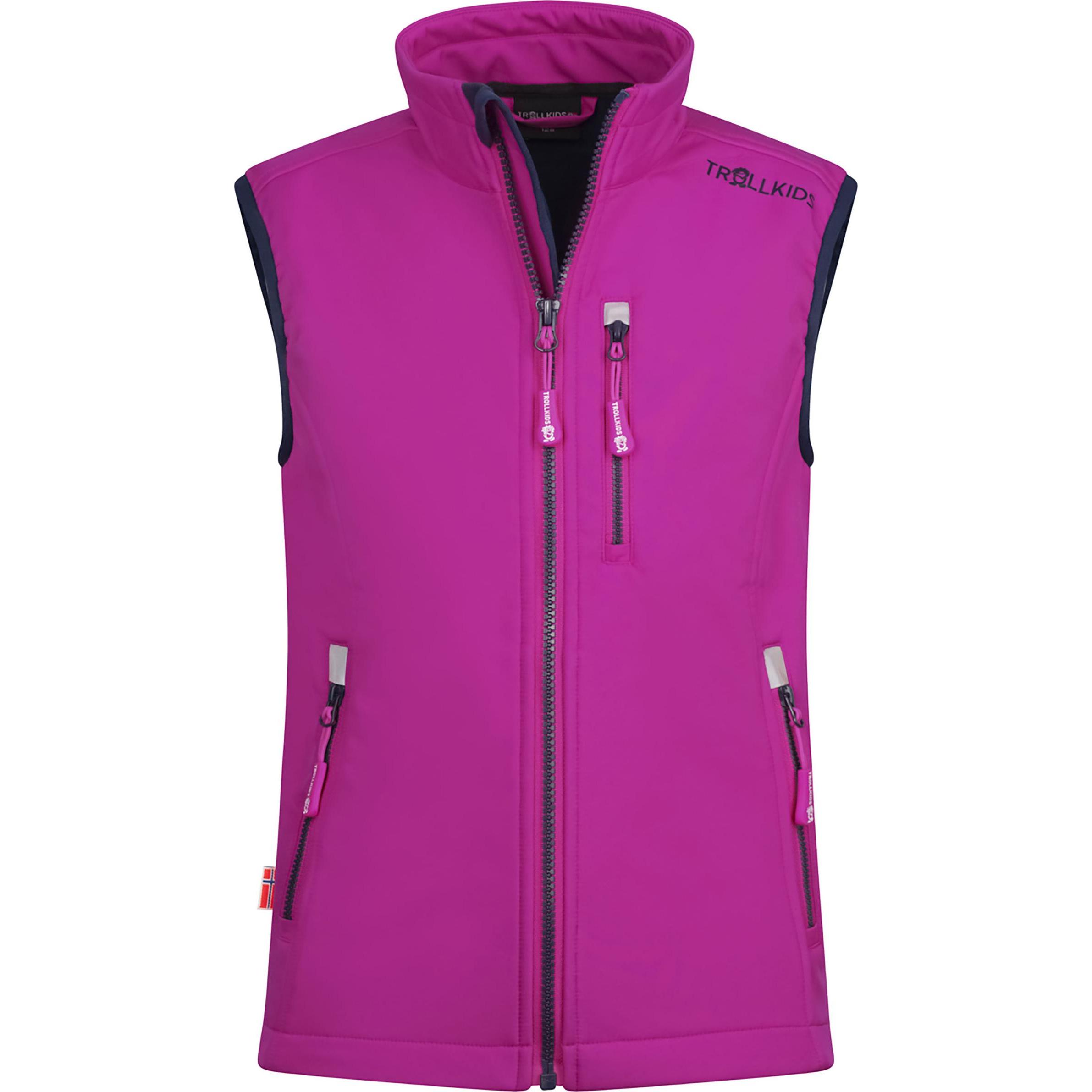 Trollkids, Unisex, Weste, Kid's Trollfjord Vest, Rosa, (104)