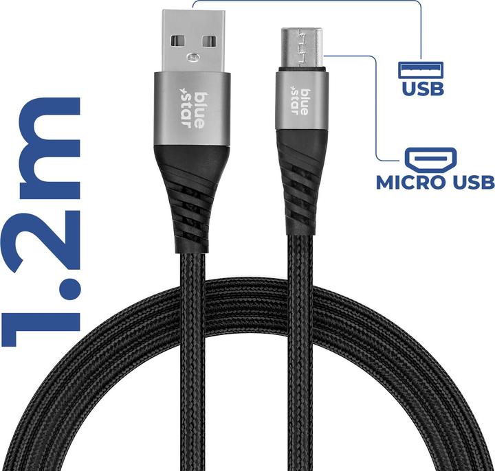 Produktbild USB / Micro-USB Kabel 2A (1.20 m)