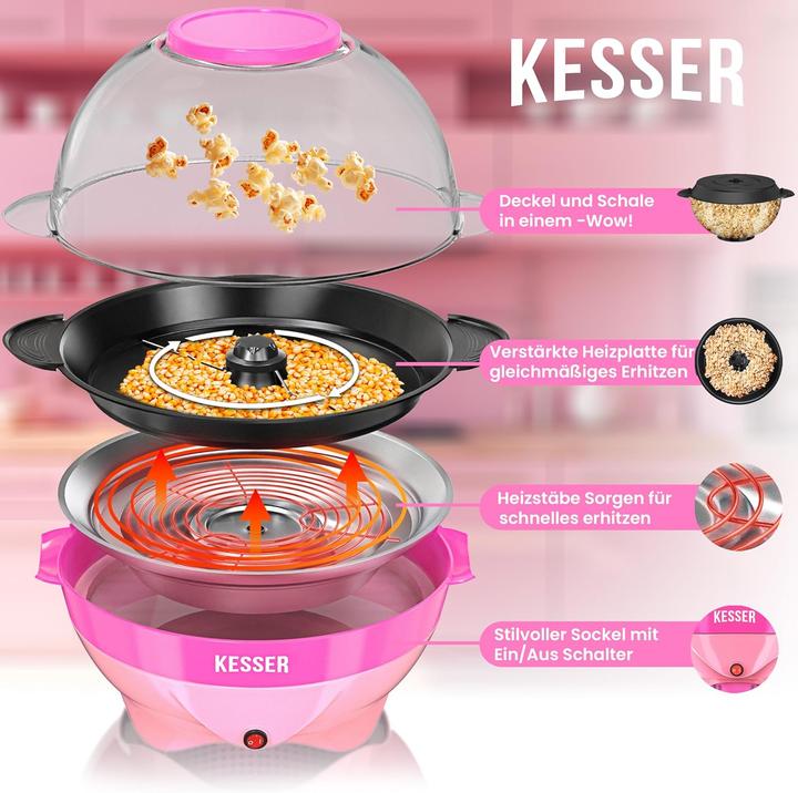 Produktbild Kesser Popcornmaschine 5,5L mit Antihaftbeschichtung