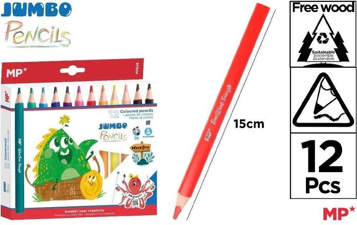 Immagine prodotto Main paper Jumbo-Bleistiftstifte in 12 Farben (12x)