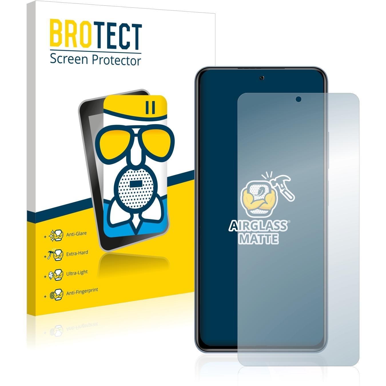 BROTECT AirGlass Panzerglasfolie Matt (1 Stück, Xiaomi Poco F3), Smartphone Schutzfolie, Grau