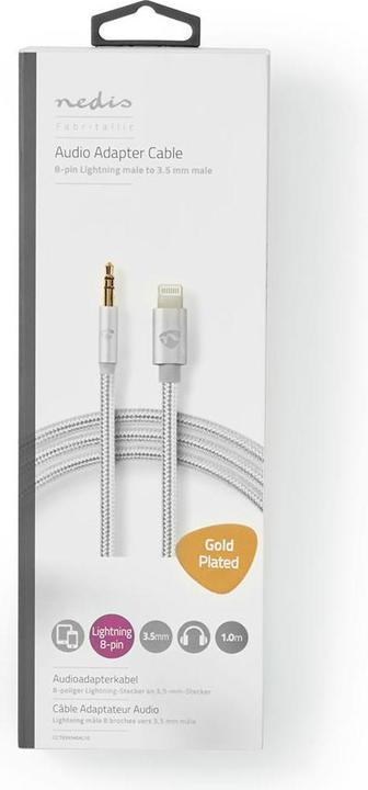 Actual product image Nedis Jack 3.5mm -> Apple Lightning Apple certified (1 m)