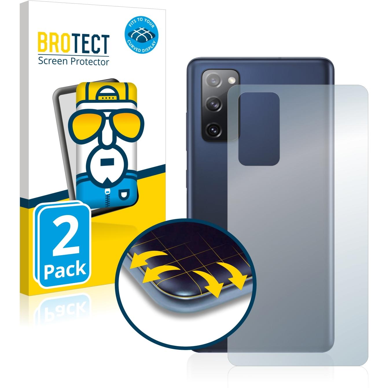 BROTECT Full-Cover Displayschutz (2 Stück, Samsung Galaxy S20 FE 5G), Smartphone Schutzfolie, Transparent