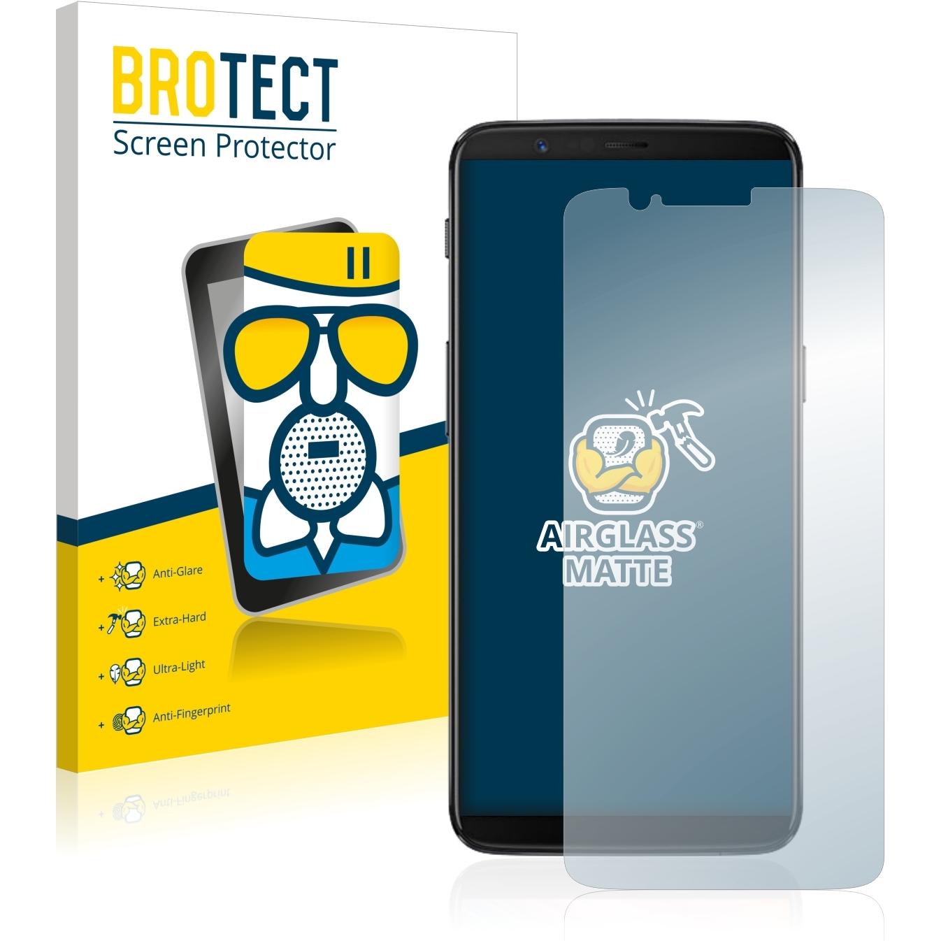 Thumbnail - BROTECT AirGlass Panzerglasfolie Matt (1 Stück, OnePlus 5T), Smartphone Schutzfolie, Grau
