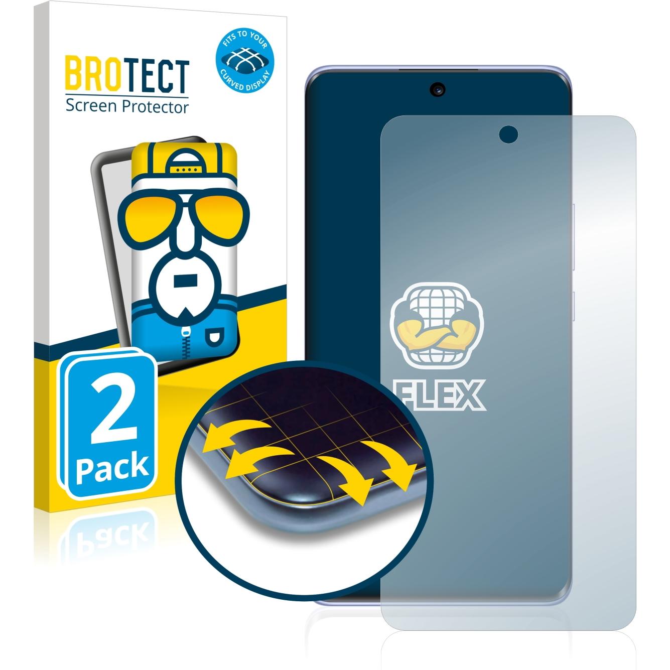 BROTECT Full-Cover Displayschutz (2 Stück, Huawei Nova 9), Smartphone Schutzfolie, Transparent