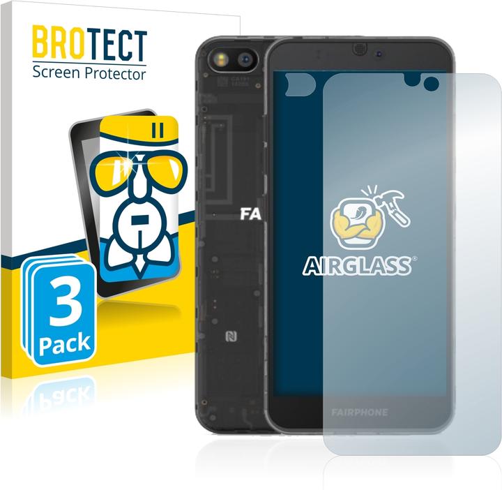 Actual product image BROTECT AirGlass Glass (3 pcs., Fairphone 3)