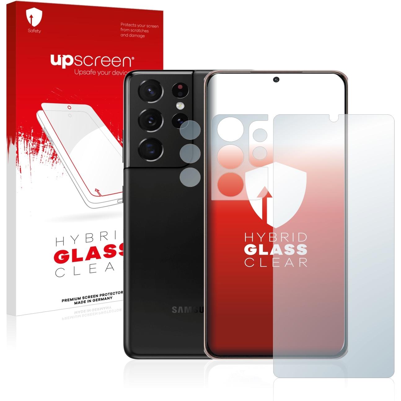 upscreen Scratch Shield Panzerglasfolie (1 Stück, Samsung Galaxy S21 Ultra 5G), Smartphone Schutzfolie, Transparent