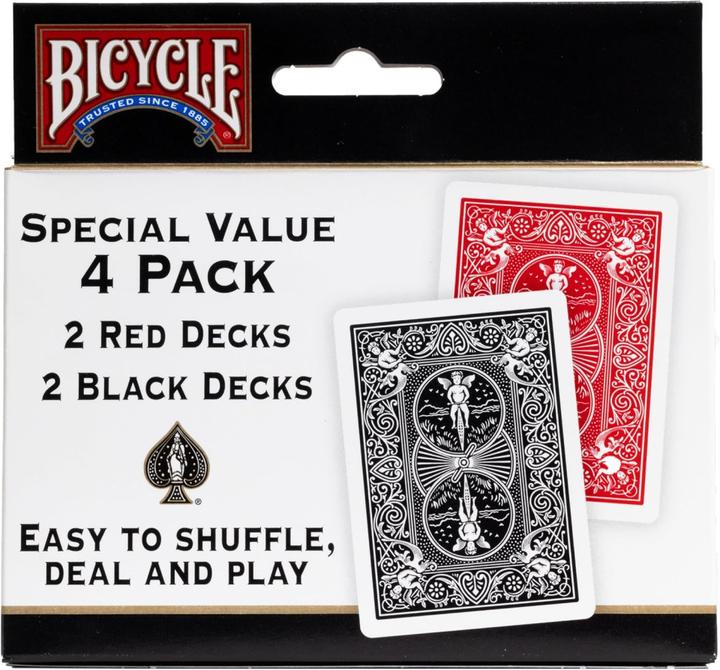 Actual product image Bicycle Rider Back cards in a 4-pack