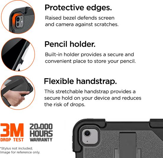 Immagine prodotto Eiger Schutzcase mit Handschlaufe und Kickstand Peak 4000m Black (iPad Air 13 2024 (M2))