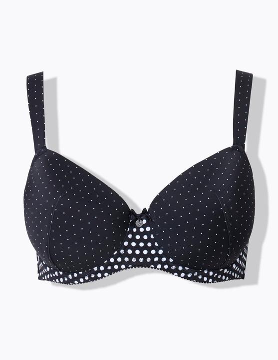 Actual product image Ulla Popken Mixed Polka Dot Bra (85 E)