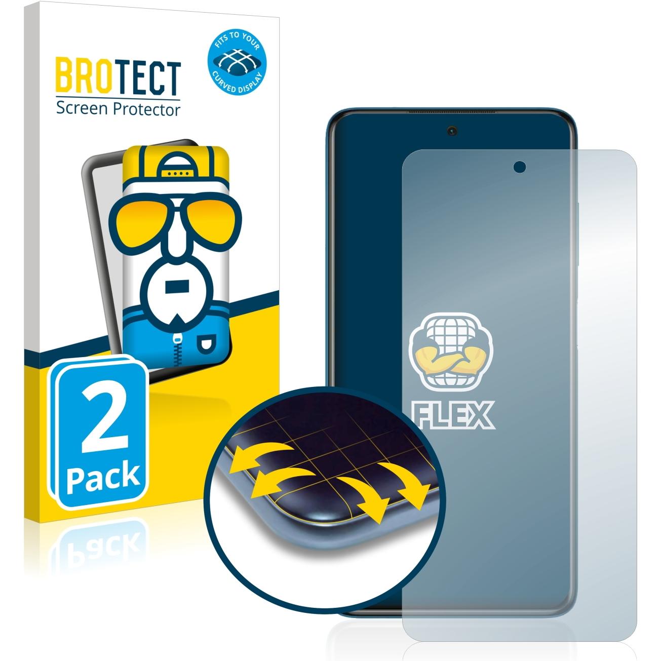 BROTECT Full-Cover Displayschutz (2 Stück, Xiaomi Poco X3 Pro), Smartphone Schutzfolie, Transparent