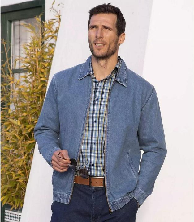 Actual product image Atlas For Men Mens Zip Lightweight Denim Jacket (L)