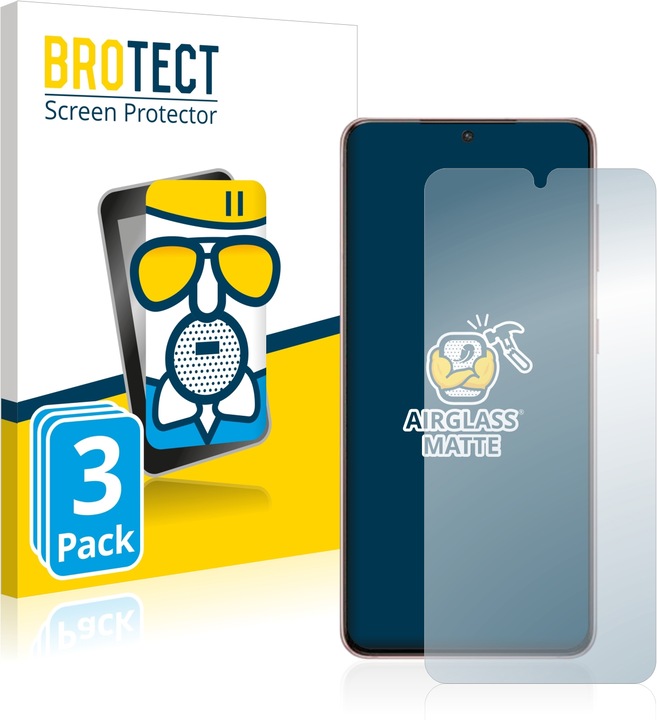 Actual product image BROTECT AirGlass Glass Matte (3 Piece, Samsung Galaxy S21)