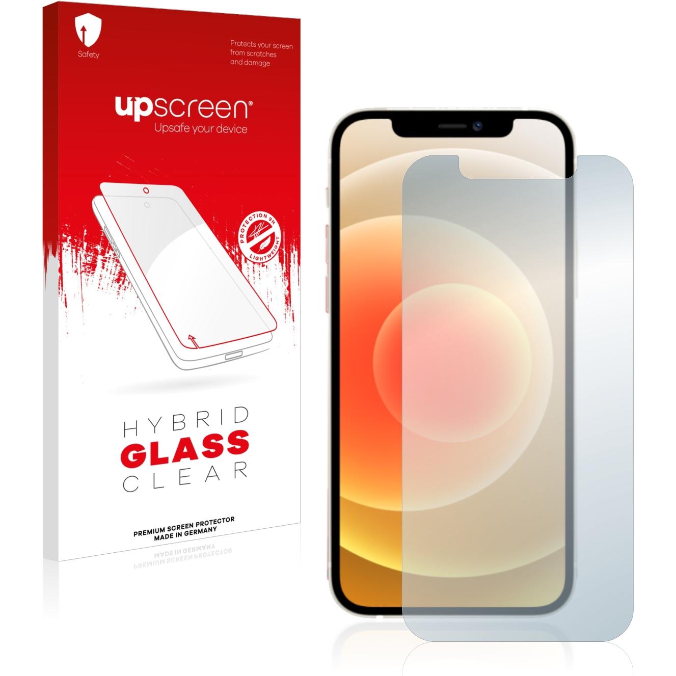 upscreen Scratch Shield Panzerglasfolie (1 Stück, Apple iPhone 12 mini), Smartphone Schutzfolie, Transparent