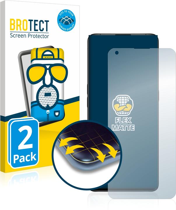 Produktbild BROTECT Full-Cover Displayschutz Matt (2 Stück, Oppo Find X2 Pro)