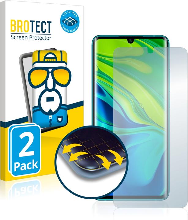 Actual product image BROTECT Full-Cover Protector (2 Piece, Xiaomi Mi Note 10)
